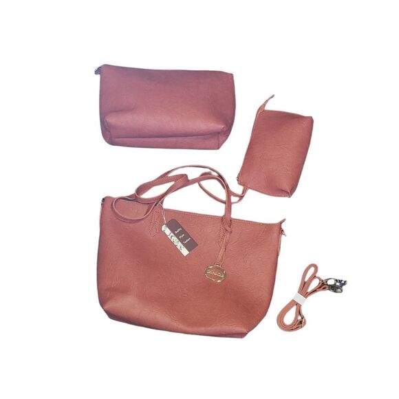 Vegan Embossed Leather Bag Set - Picture 4 of 7